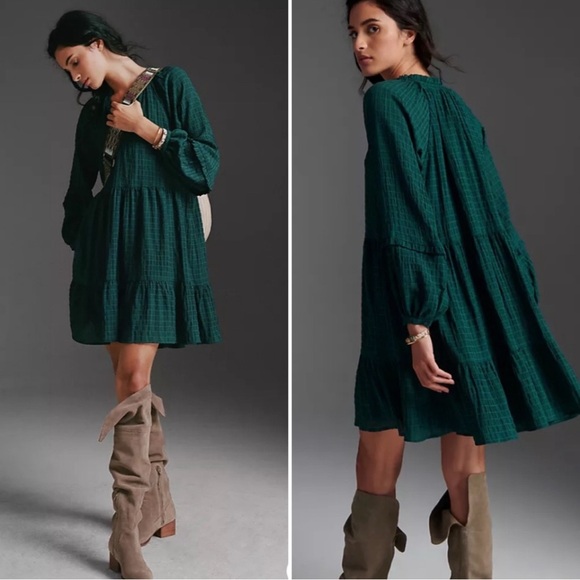 Anthropologie MARE MARE Anne Tiered Tunic Dress Medium - Picture 1 of 11